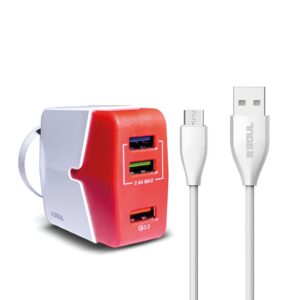 Cargador Ultra Micro USB 3.4A 3 USB Qualcomm 3.0 Marca SOUL Premium