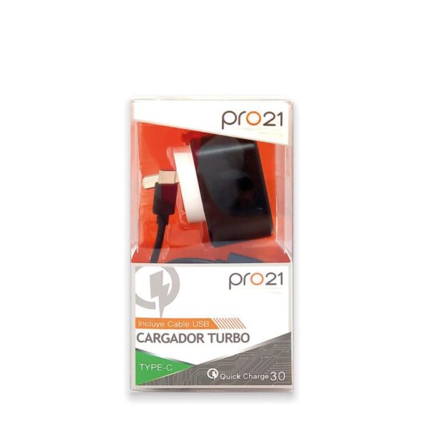 Cargador Cabezal  Cable Tipo-C  (9V) Quick Charge PRO21 BOX
