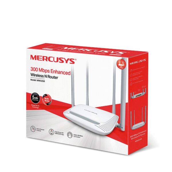 Router Wifi W325 300Mbps 4 Antenas 5dBi Marca MERCUSYS Router Wifi W325 300Mbps 4 Antenas 5dBi Marca MERCUSYS