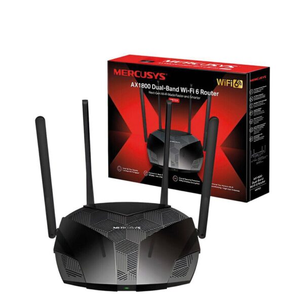 Router MR70X Wifi 6.0 Doble Banda 1800Mbps 6 Antenas Marca MERCUSYS Router MR70X Wifi 6.0 Doble Banda 1800Mbps 6 Antenas Marca MERCUSYS