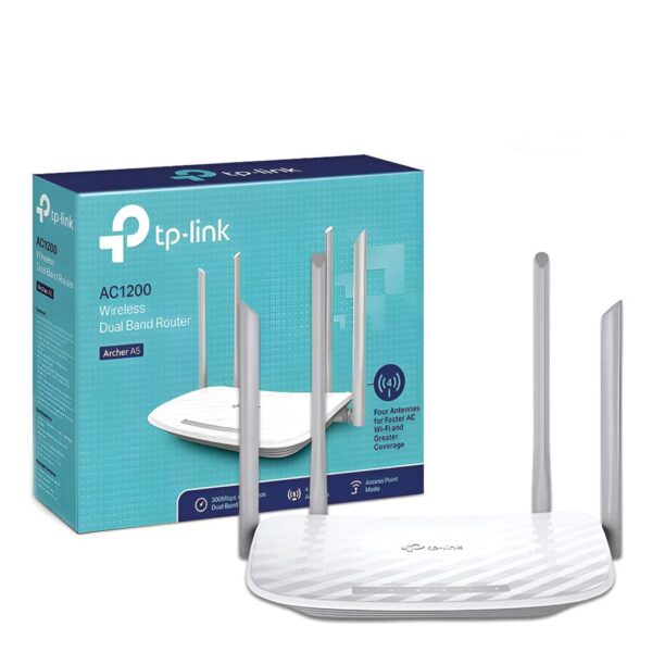 Router AC1200 C5 DUAL BAND 4 Antenas Gigabit Marca TP-LINK