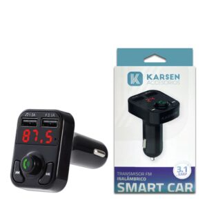Transmisor Fm Con Bluetooth Y Cargador  2USB 3.1