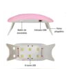 Cabina de uñas Mini Plegable 6W