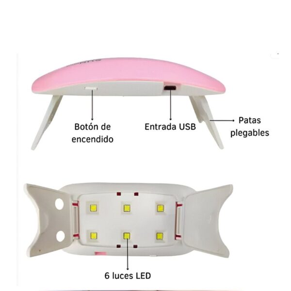 Cabina de uñas Mini Plegable 6W - Imagen 3