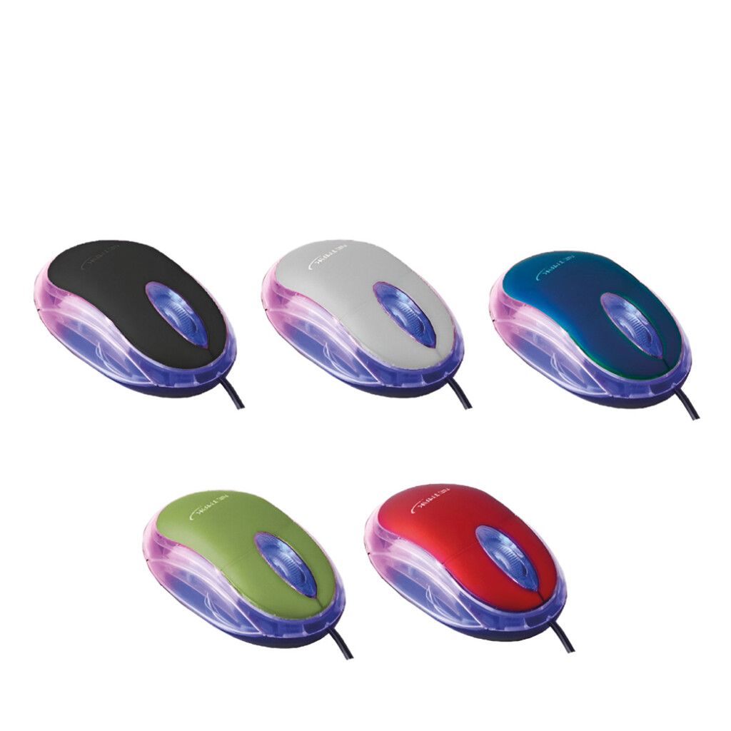 Mouse Usb Luminoso Colores Varios Netmak