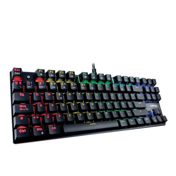 Teclado Gamer Mecanico RGB 87 keys Marca Soul XK850