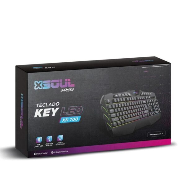 Teclado Gamer RGB  Marca Soul XK700