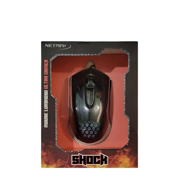 Mouse Shock Gamer Retroiluminado Netmak