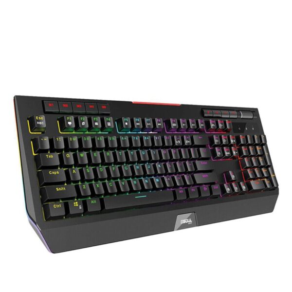 Teclado Gamer Mecanico C/Sop Celular RAINBOW RGB Marca Soul