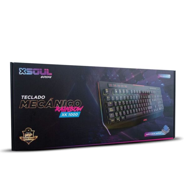 Teclado Gamer Mecanico C/Sop Celular RAINBOW RGB Marca Soul