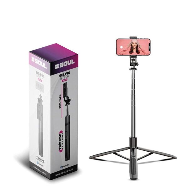 Baston Selfie Bluetooth Con Tripode Giro 360 -Ext 158cm  SOUL