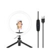 Aro LED 10'' usb  Control 26cm c/ Tripode