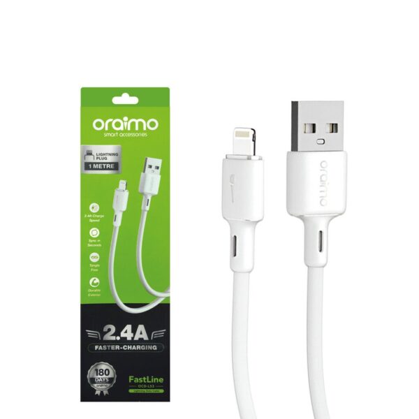 Cable Carga y Datos Nylon Trensado Puntas Reforzadas 2A 1mt USB a LIGTHNING
