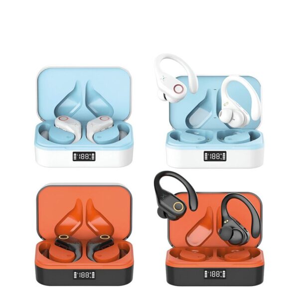 Earhooks Bluetooth 5.4 C/ Base De Carga 500Ma  iTECH YW02