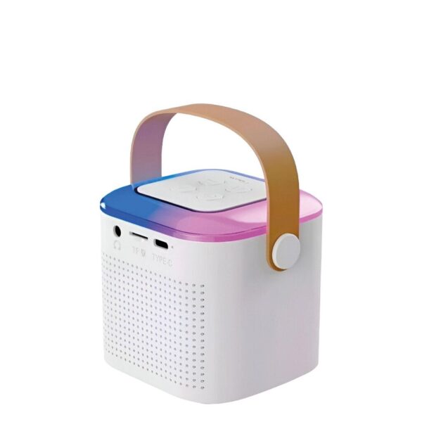 Mini parlante Karaoke Luminoso + Mic x 2 - Incluye efectos de voz divertidos. NETMAK - Imagen 2