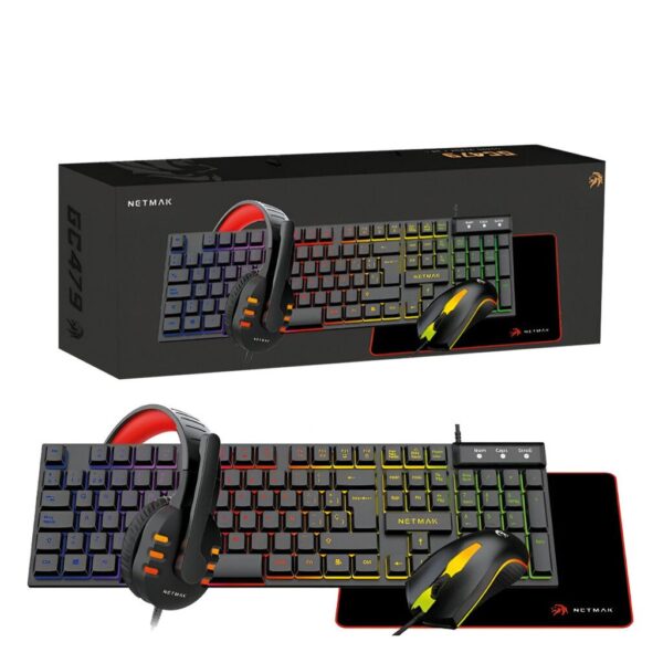 Combo Gamer 4 en 1 Marca NETMAK