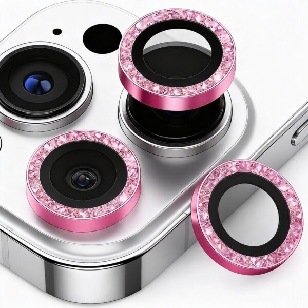 Protector Camara Diamante iPhone 13 / 13 Mini Rosa