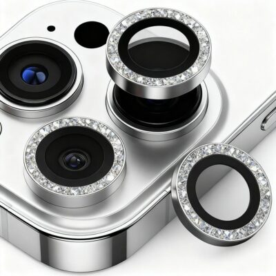 Protector Camara Diamante iPhone 13 / 13 Mini Plata