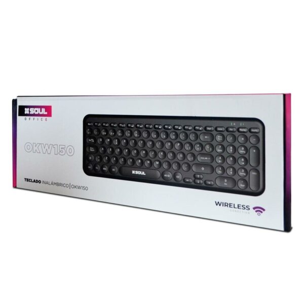 Teclado Inalambrico SOUL Office W150 Negro
