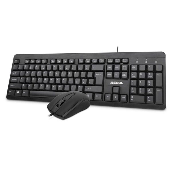 Kit Teclado + Mouse USB SOUL Office W150 Negro