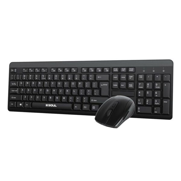 Kit Teclado + Mouse Inalambrico SOUL Office C100 Negro Kit Teclado + Mouse Inalambrico SOUL Office C100 Negro