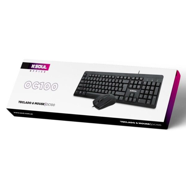 Kit Teclado + Mouse Inalambrico SOUL Office C100 Negro Kit Teclado + Mouse Inalambrico SOUL Office C100 Negro