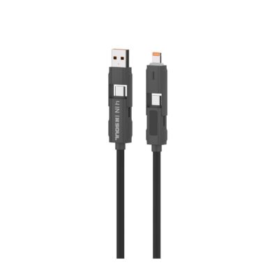 Cable USB 4EN1 66W C/ Display Negro Marca SOUL --