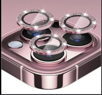 Glass Para Camara Single Strass iPhone 17 Pro Max Rosa