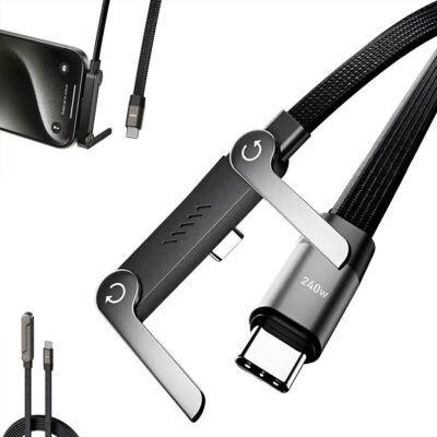 Cable Usb-c 240w Carga Rápida Con Soporte Plegable 1.5m