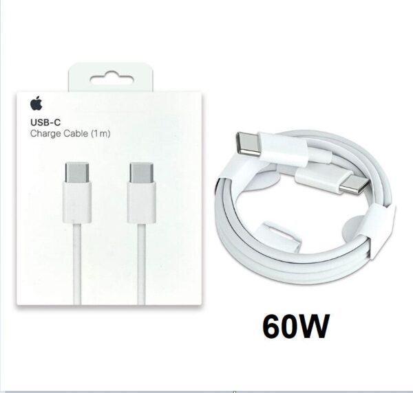 Cable iPhone Tipo ''C'' a Tipo ''C''  60W Rep Original Box