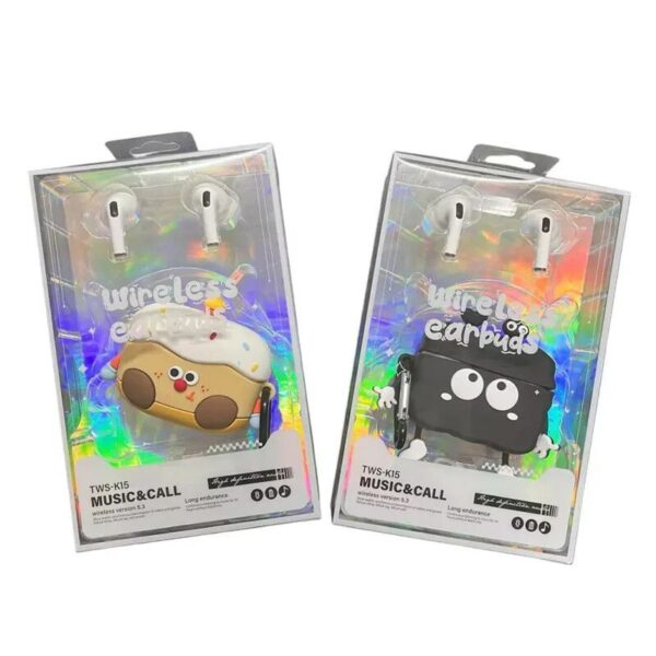 Auricular con Estuche Motivo Kuromi - Hello Kitty - etc - c/ Gancho para Colgar