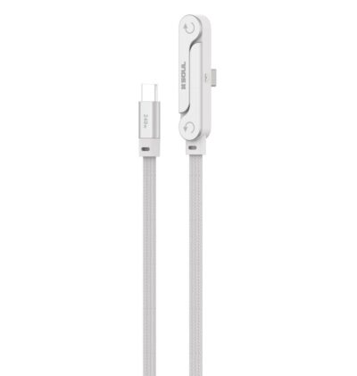 Cable USB c/Soporte Type-C a Type-C 240w SOUL - Blanco