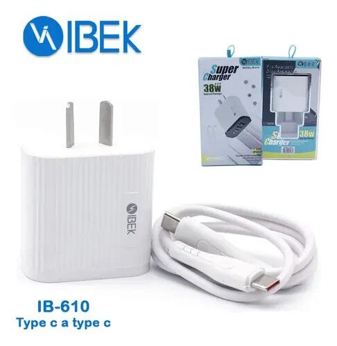 Cargador USB + PD 38W  c/Cable TC IBEK
