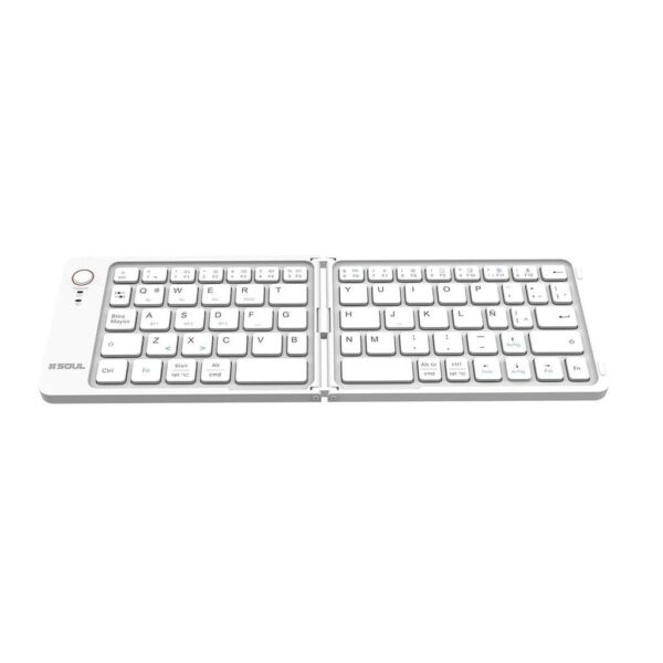 Teclado BT Plegable 28x9.5x0.6cm *Blanco* SOUL