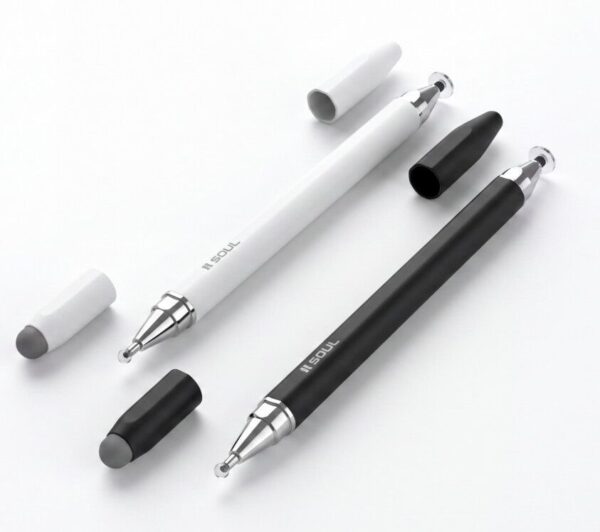 Lapiz Optico MOD.P03 Punta Disco Silicona + Capacitiva + Lapicera  Negro SOUL