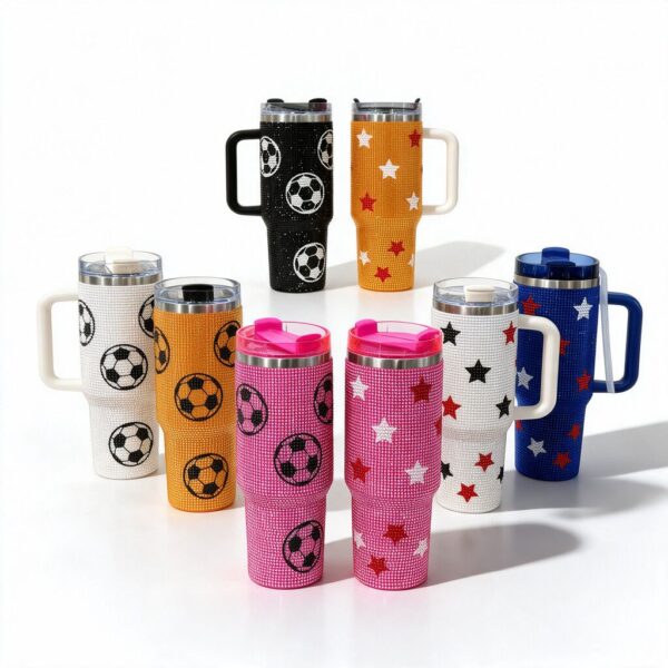 Vaso Quencher Glitter Perlado c/ Diseño 1.2Lts