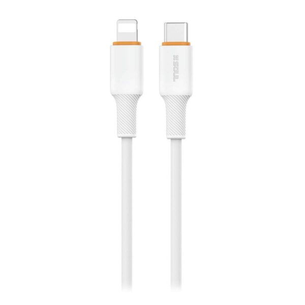 Cable USB Silicone Type-C a Ligthning 27w 1.5M Soul Blanco